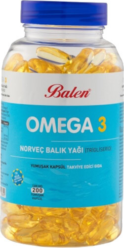 Balen Omega 3 Norveç Balık Yağı 1380 Mg 200 Adet