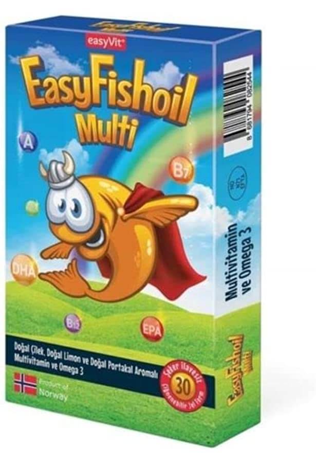 Easy Fishoil Çocuk Portakal Aromalı 30 Çiğneme Tablet