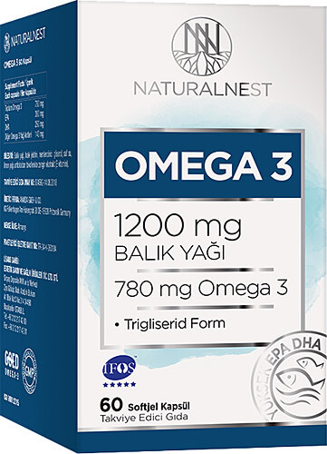 Natural Nest Omega 3 1200 Mg Balık Yağı 60 Kapsül